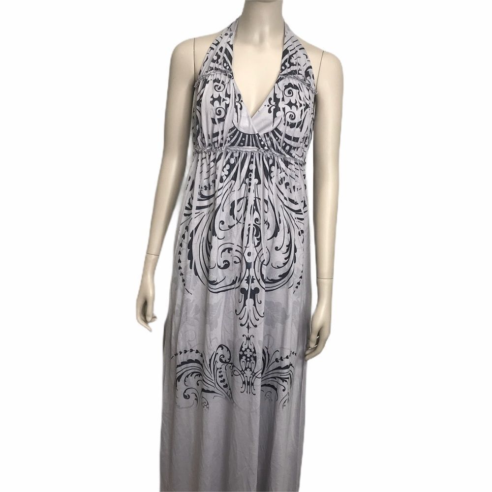 Full Tilt halter maxi‎ dress gray S